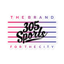 305 Sports Flag Stickers
