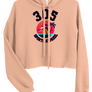 Women's Neon Tropical 305 Sports Apparel Cropped Hoodie