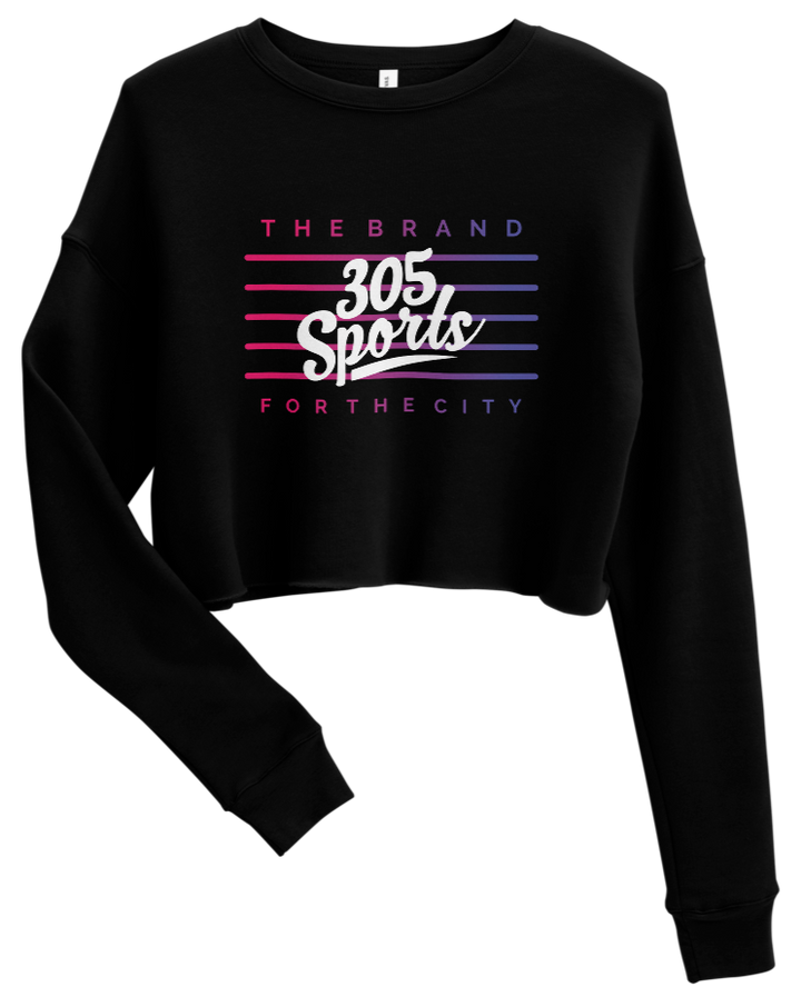 Women's 305 Sports Flag Cropped Sweater