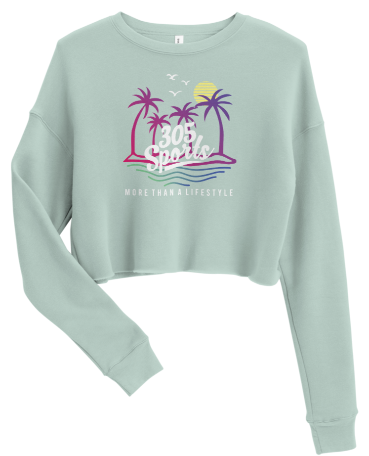 Women's Life is a Beach Cropped Sweater