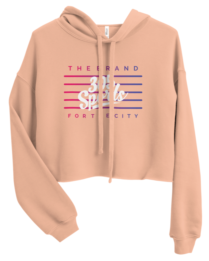 Women's 305 Sports Flag Cropped Hoodie