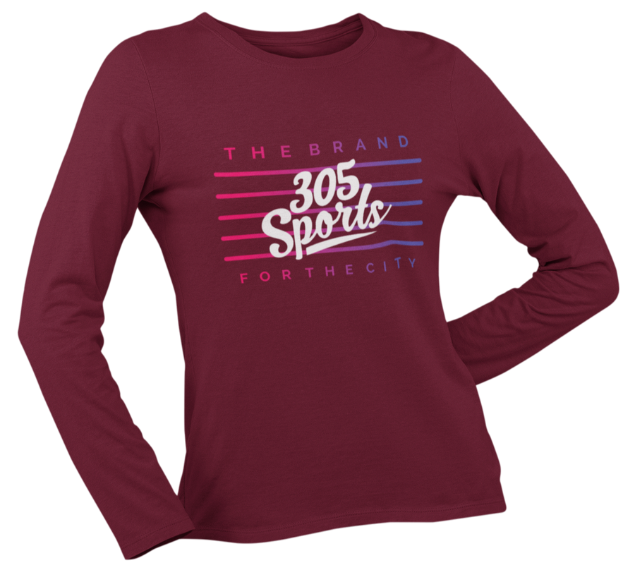 Women's 305 Sports Flag Long Sleeve