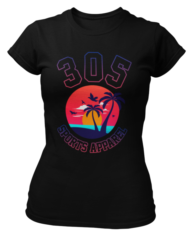 Women's Neon Tropical 305 Sports Apparel Short Sleeve