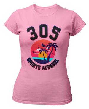 Women's Neon Tropical 305 Sports Apparel Short Sleeve