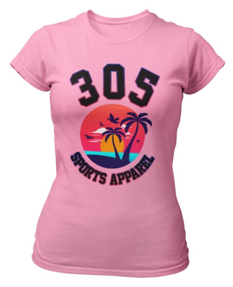 Women's Neon Tropical 305 Sports Apparel Short Sleeve