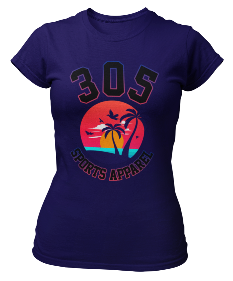 Women's Neon Tropical 305 Sports Apparel Short Sleeve