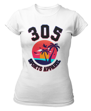 Women's Neon Tropical 305 Sports Apparel Short Sleeve