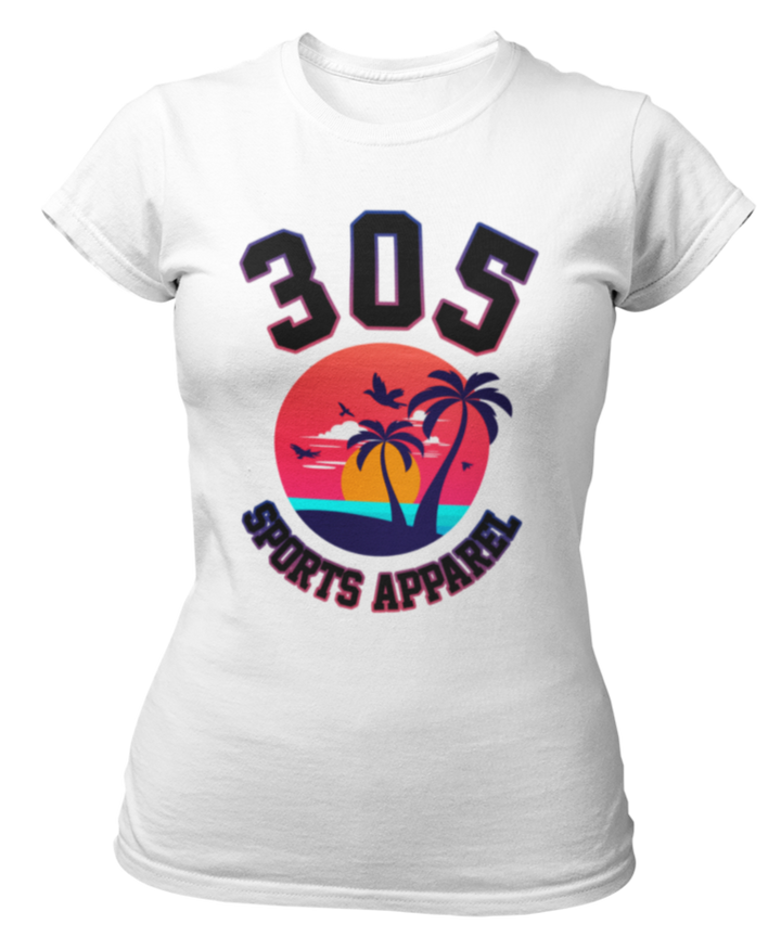 Women's Neon Tropical 305 Sports Apparel Short Sleeve