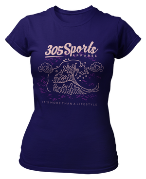 Women's Ocean Waves Short Sleeve