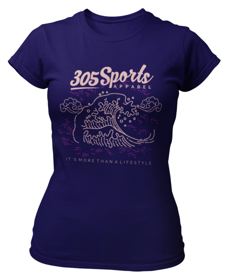 Women's Ocean Waves Short Sleeve