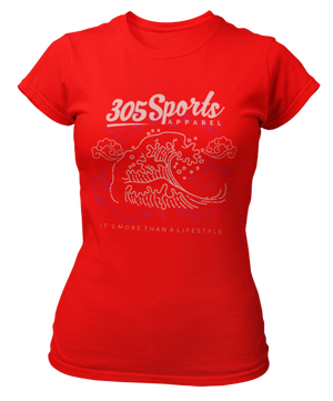 Women's Ocean Waves Short Sleeve