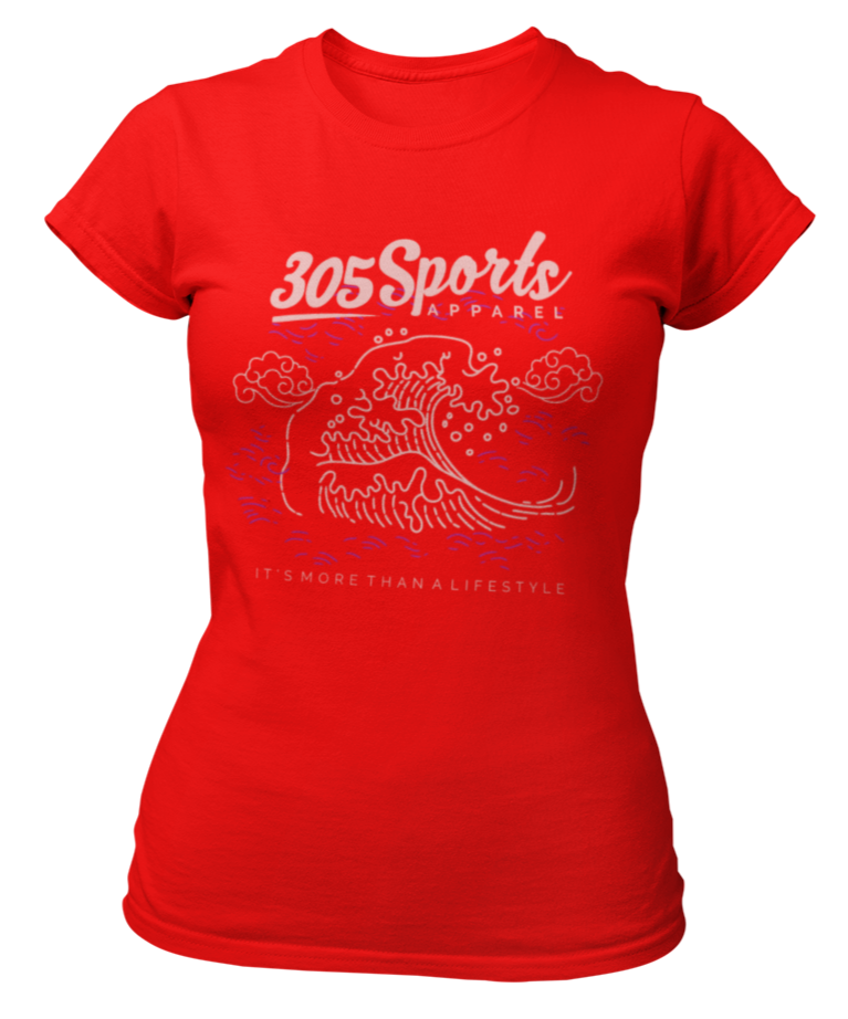 Women's Ocean Waves Short Sleeve