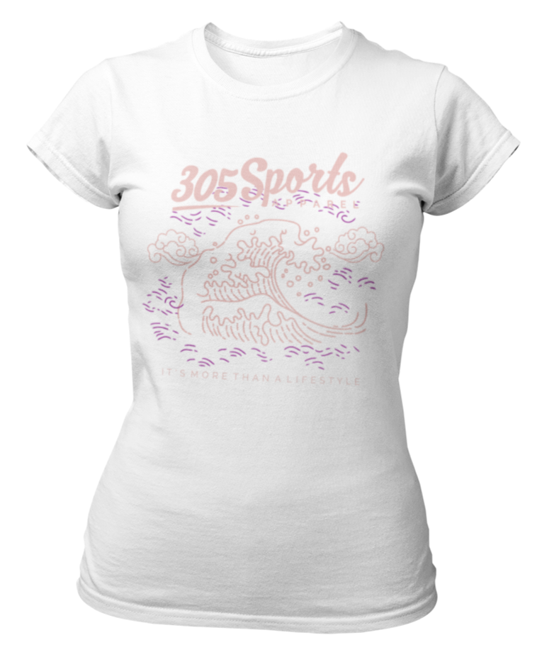 Women's Ocean Waves Short Sleeve