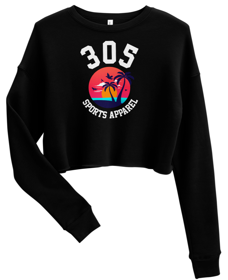 Women's Tropical 305 Sports Apparel Cropped Sweater