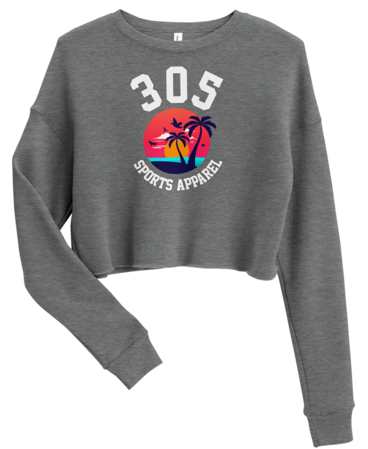 Women's Tropical 305 Sports Apparel Cropped Sweater