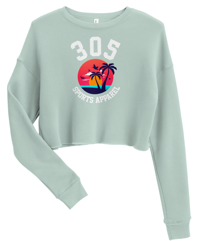 Women's Tropical 305 Sports Apparel Cropped Sweater