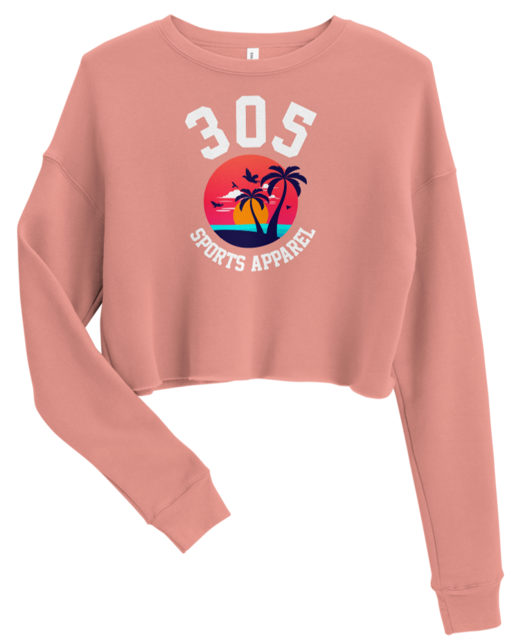 Women's Tropical 305 Sports Apparel Cropped Sweater