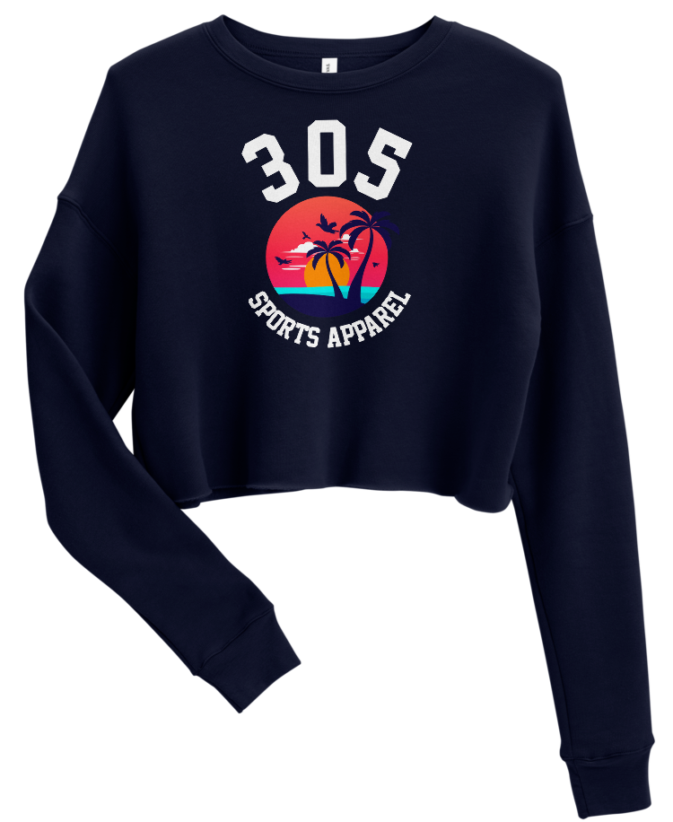 Women's Tropical 305 Sports Apparel Cropped Sweater