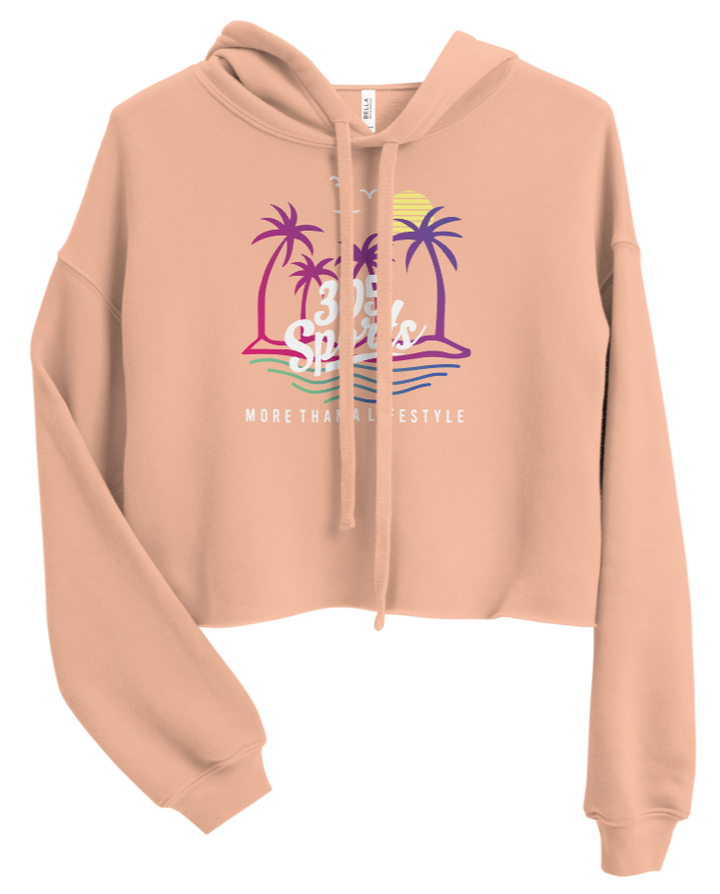 Women's Life is a Beach Cropped Hoodie