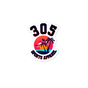 Neon Tropical 305 Sports Apparel Stickers