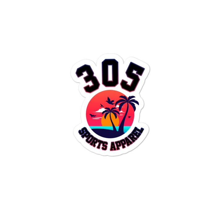 Neon Tropical 305 Sports Apparel Stickers