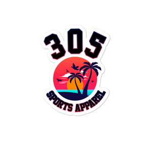 Neon Tropical 305 Sports Apparel Stickers