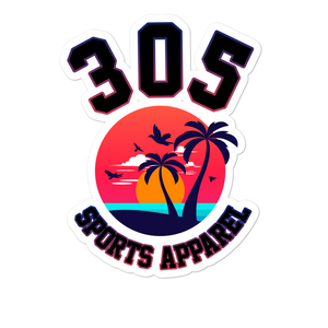 Neon Tropical 305 Sports Apparel Stickers