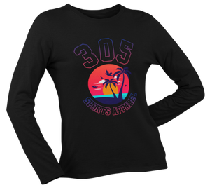 Women's Neon Tropical 305 Sports Apparel Long Sleeve