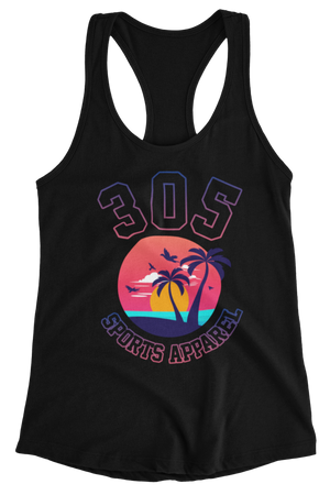 Women's Neon Tropical 305 Sports Apparel Tank Top