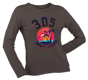 Women's Neon Tropical 305 Sports Apparel Long Sleeve