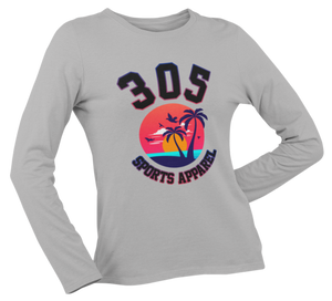 Women's Neon Tropical 305 Sports Apparel Long Sleeve