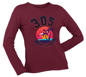 Women's Neon Tropical 305 Sports Apparel Long Sleeve