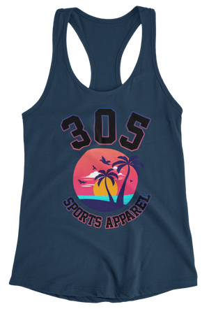 Women's Neon Tropical 305 Sports Apparel Tank Top