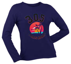 Women's Neon Tropical 305 Sports Apparel Long Sleeve