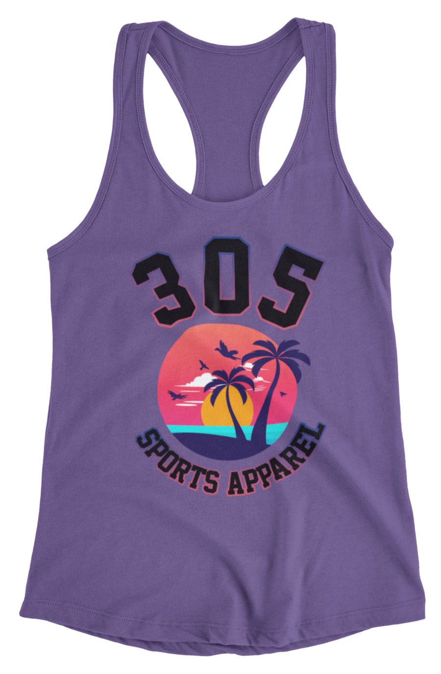 Women's Neon Tropical 305 Sports Apparel Tank Top