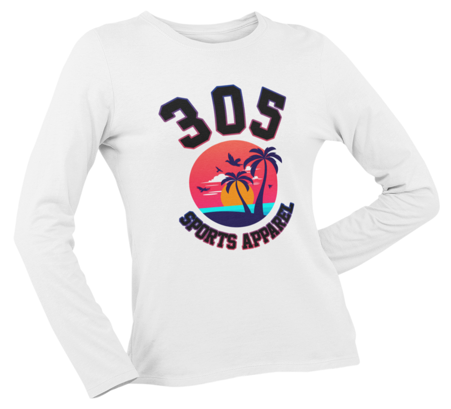 Women's Neon Tropical 305 Sports Apparel Long Sleeve