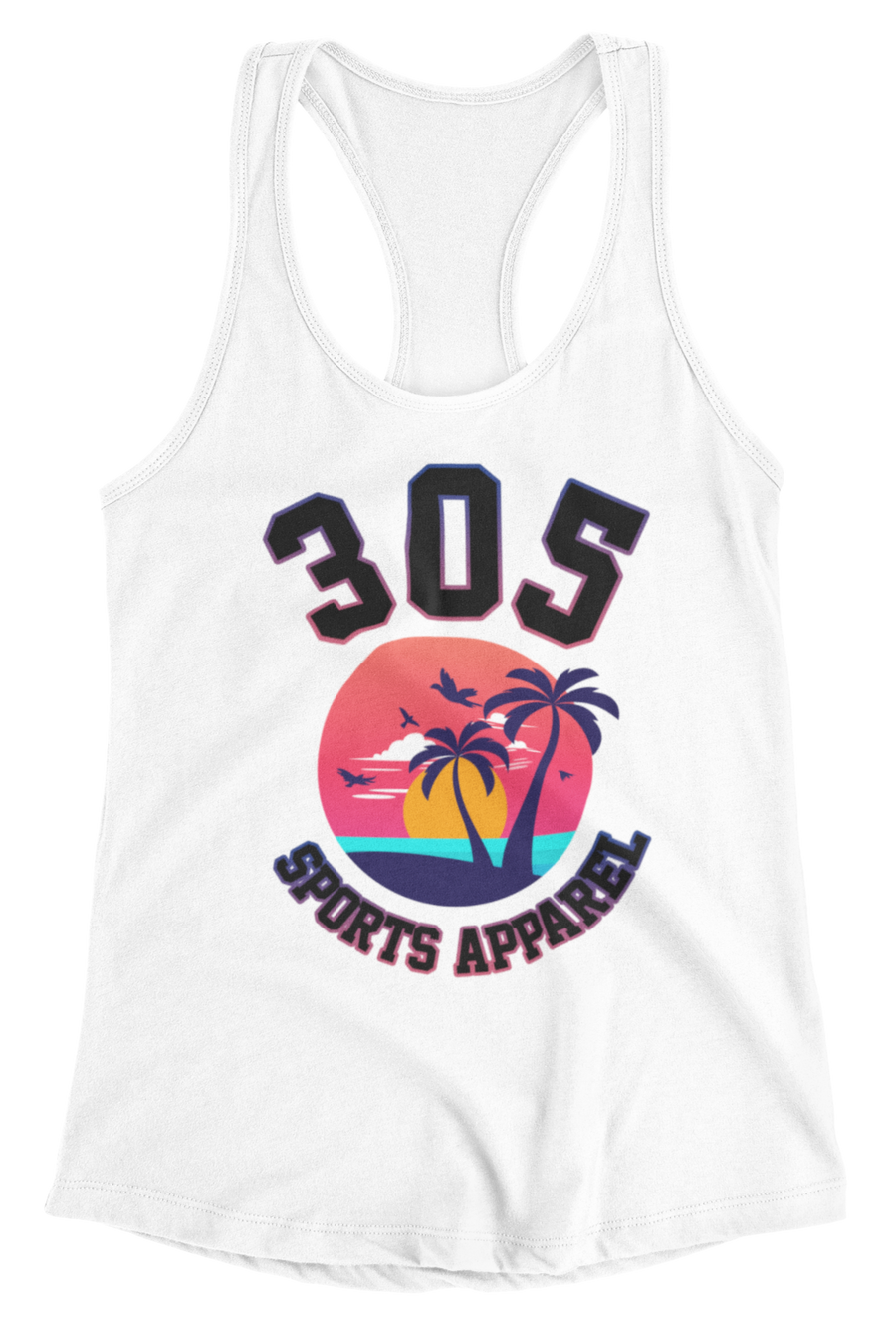 Women's Neon Tropical 305 Sports Apparel Tank Top