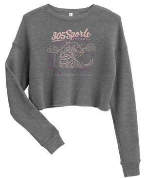 Women's Ocean Waves Cropped Sweater