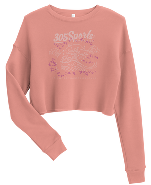 Women's Ocean Waves Cropped Sweater