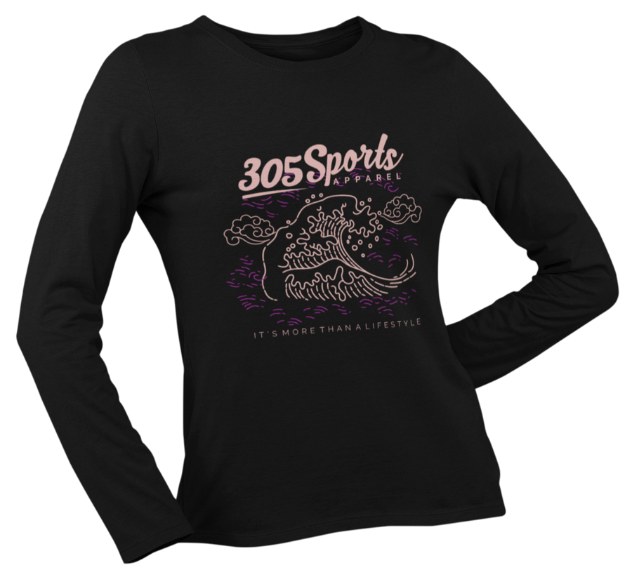 Women's Ocean Waves Long Sleeve