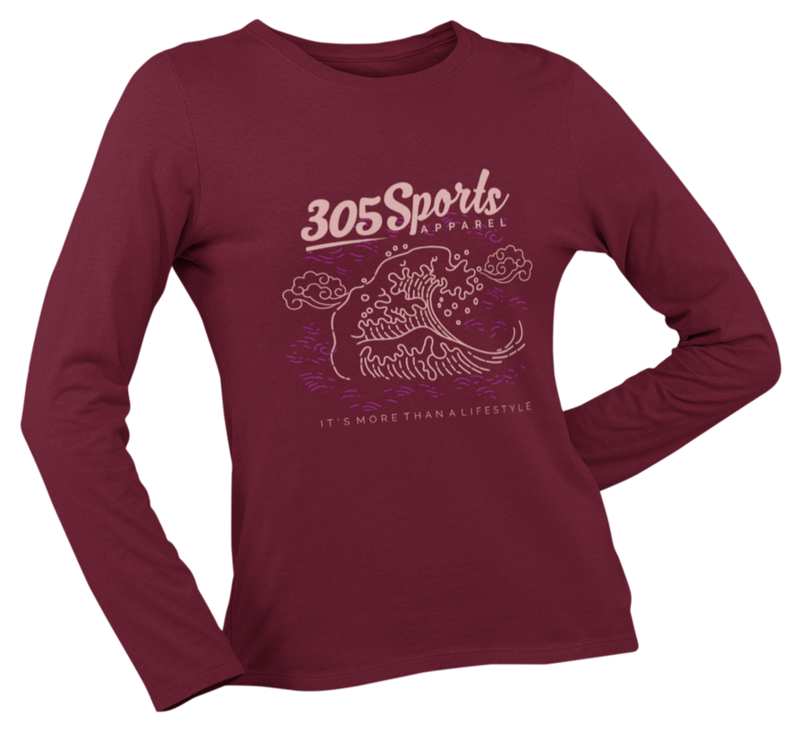 Women's Ocean Waves Long Sleeve