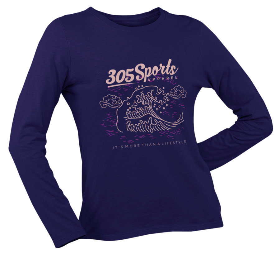 Women's Ocean Waves Long Sleeve