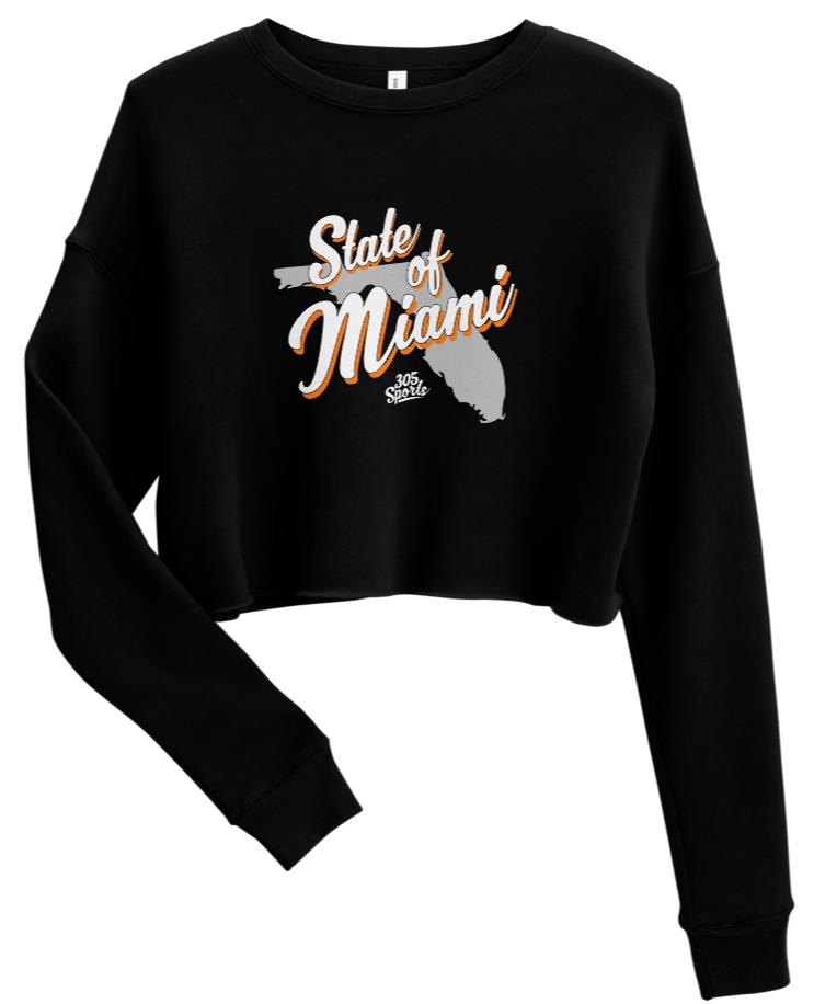Women's State of Miami Cropped Sweater
