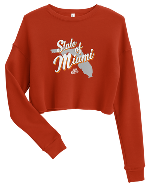 Women's State of Miami Cropped Sweater