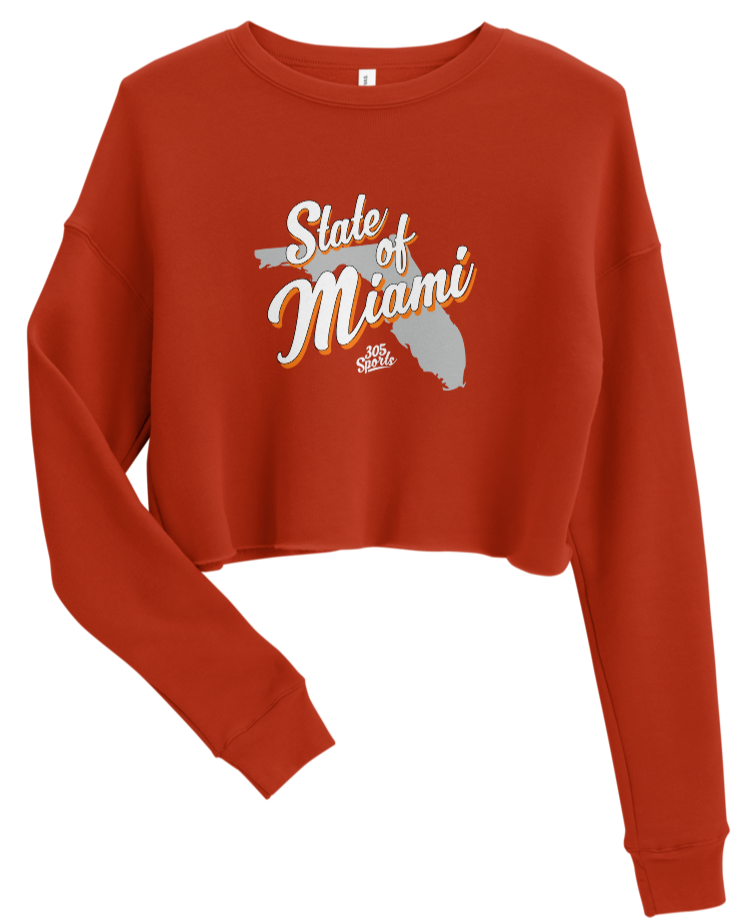 Women's State of Miami Cropped Sweater
