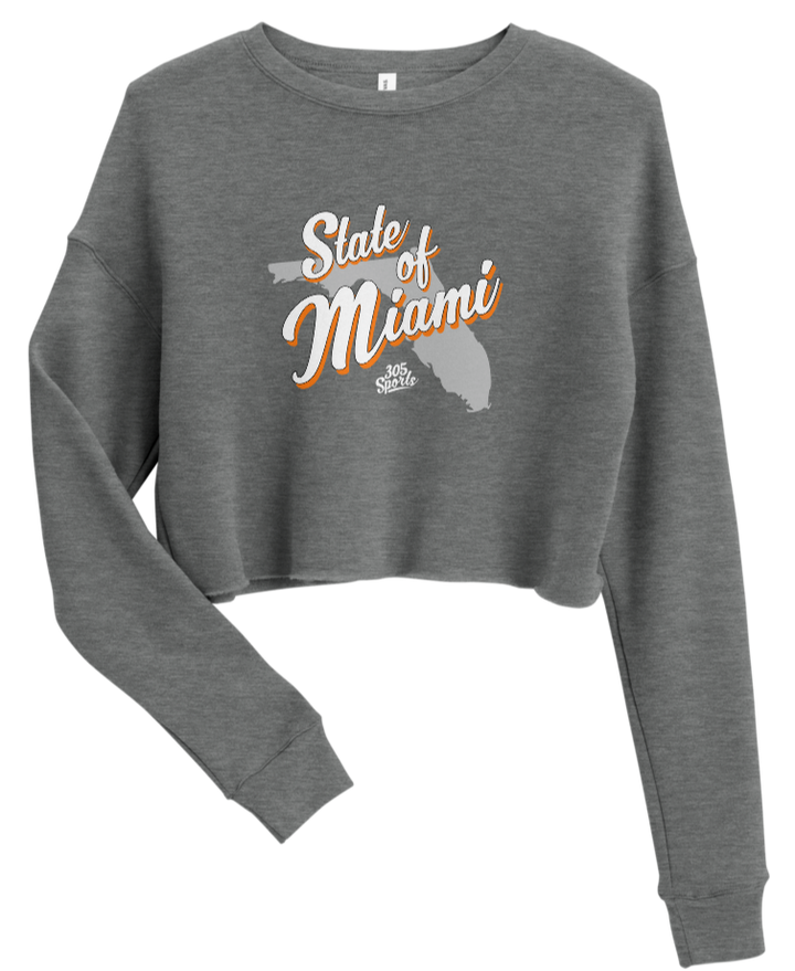 Women's State of Miami Cropped Sweater