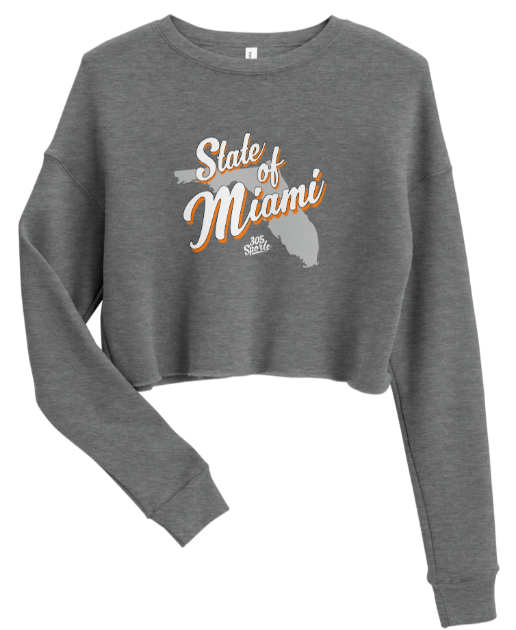 Women's State of Miami Cropped Sweater