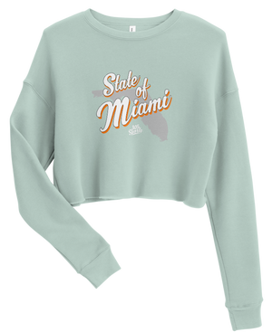 Women's State of Miami Cropped Sweater