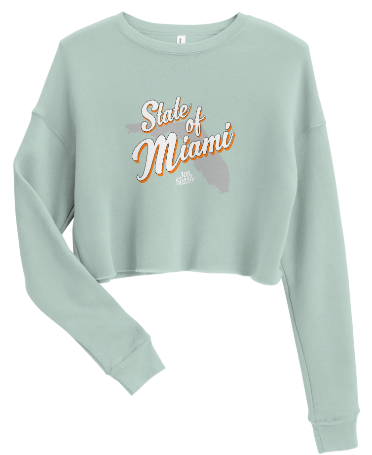 Women's State of Miami Cropped Sweater