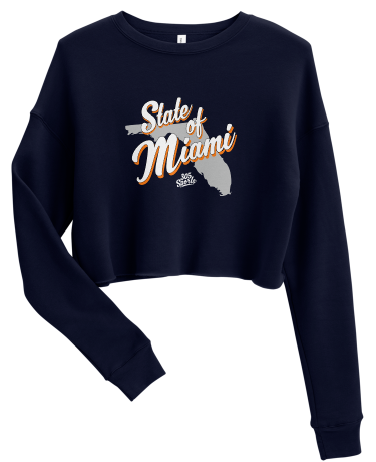 Women's State of Miami Cropped Sweater